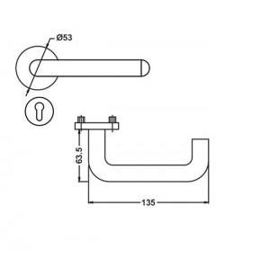 Dorma Door Handle Lever, XL-C 2001-D1