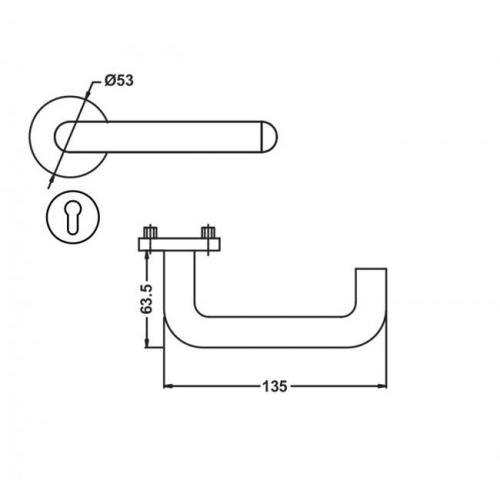 Dorma Door Handle Lever, XL-C 2001-D1