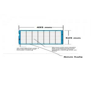 MS Flat Frame With Welded Mesh Guard With White/Ivory Powder Coating, 1750x680 mm