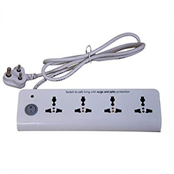 Philips 6A 4-Way Spike and Surge Guard (White)