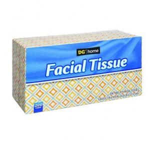 Dollar 2 Ply Facial Tissue, 100 Pulls