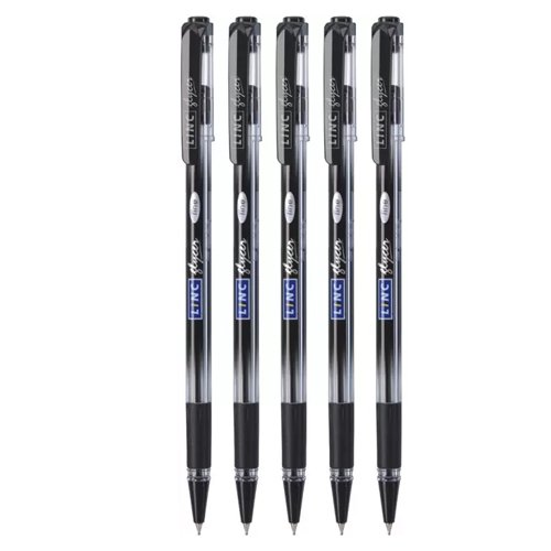 Linc Gycer 0.6mm Ball Black Pen, (Pack of 5 Pcs)