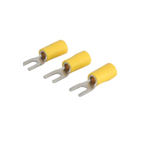 Fork Type Yellow Lugs, 1.5 Sq mm (Pack of 100 Pcs)