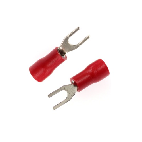 Fork Type Red Lugs, 1.5 Sq mm (Pack of 100 Pcs)