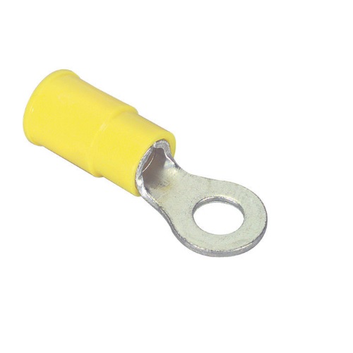 Ring Type Yellow Lugs, 2.5 Sq mm (Pack of 100 Pcs)