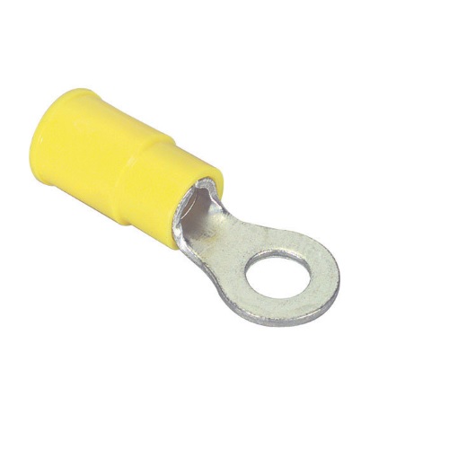 Ring Type Yellow Lugs, 2.5 Sq mm (Pack of 100 Pcs)