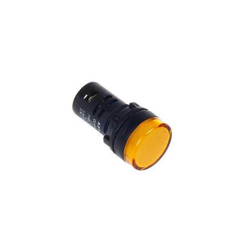 Panel Mount LED Indicator Round, 240V AC (Yellow)