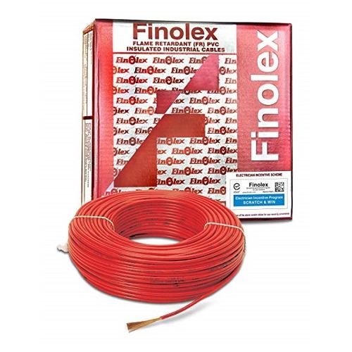 Finolex 4 Sqmm 3 Core FR PVC Insulated Sheathed Flexible Cable, 100 Mtr (Red)