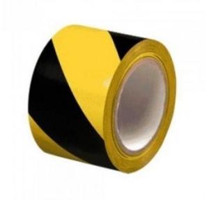 Zebra Floor Marking Tape Yellow and Black 3 Inch L23 Mtr +/- 2 Mtr