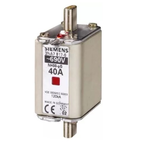 Siemens HRC Fuses (DIN) 3NA78306RC, 100 A (Pack of 6 Pcs)