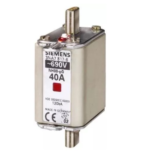 Siemens HRC Fuses (DIN) 3NA78176RC, 40 A (Pack of 6 Pcs)