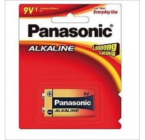 Panasonic 9V Alkaline Battery,  6LR61TDG/1B