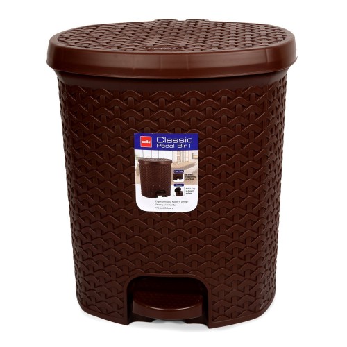 Cello Dustbin Brown Color Plastic 6 Ltr