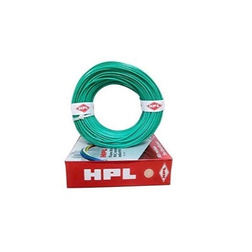 HPL 1 Sq  mm Green PVC Insulated Three Core Unsheathed Industrial Cables (500 Mtr)