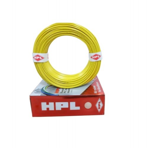 HPL 1 Sq  mm Yellow  PVC Insulated Three Core Unsheathed Industrial Cables (500 Mtr)