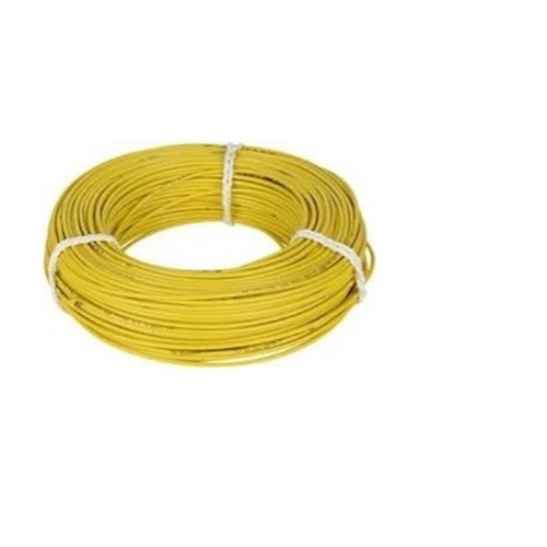 HPL 4 Sq mm Yellow  PVC Insulated Single Core Unsheathed Industrial Cables (200 Mtr)