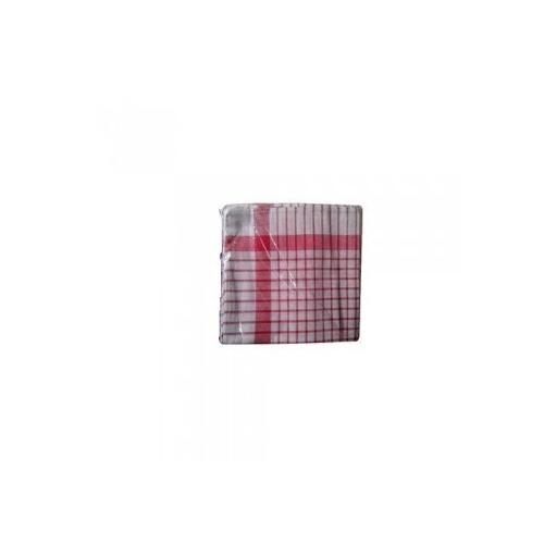 Cotton Check Duster Red 18x18 Inch
