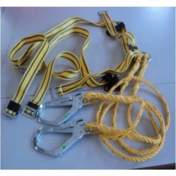 Heapro Safety Harness Double Lanyard Scaffolding Hook With Shock Absorber DL0041