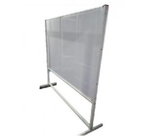 Aluminium Frame Magnetic White Board With Wheel Stand, 5x4 ft