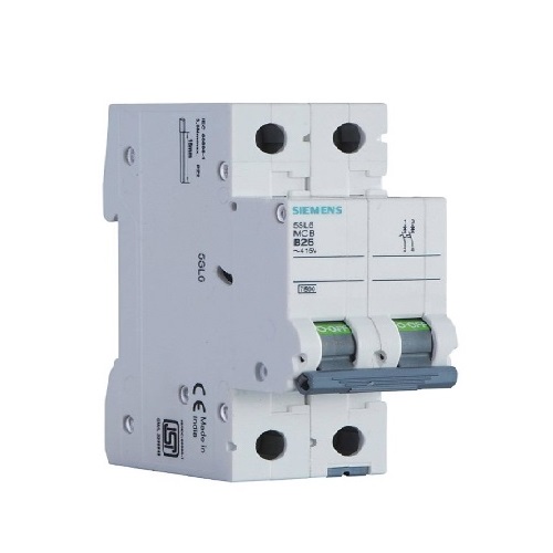 Siemens Betagard 50A 2P MCB, 5SL42507RC (Pack of 6 Pcs)