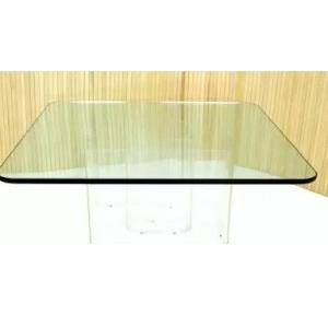 Saint Gobain 12 mm Tougned Glass for Rectangle Table, Length 45 Inch x Width 27.5 Inch