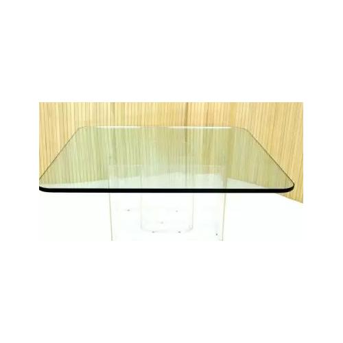 Saint Gobain 12 mm Tougned Glass for Rectangle Table, Length 45 Inch x Width 27.5 Inch