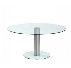 Round Table 15 Radius Saint Gobain 12 mm Tougned Glass ,  Diameter: 30 Inch