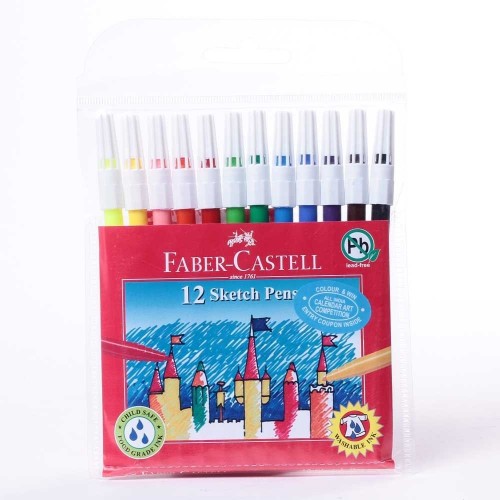 Faber Castell Multi Colour Sketch Pen (Pack of 12 Pcs)
