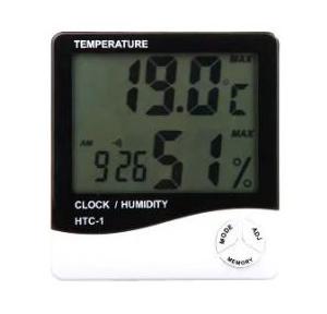 HTC Digital LCD Electronic Alarm Clock Thermometer Hygrometer, HTC-1