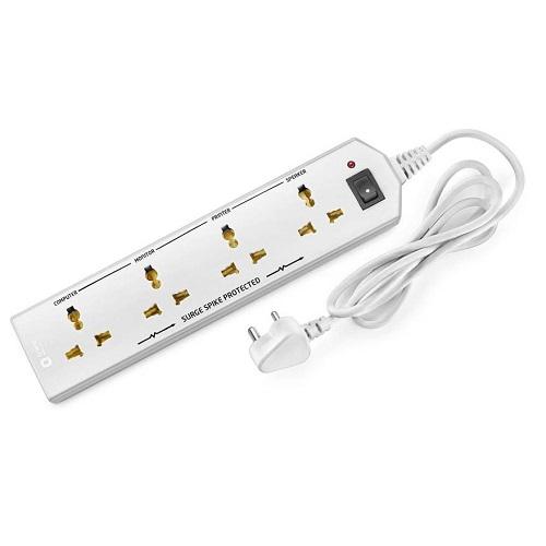 Orient 4 Way White Extension Board With Spike & Surge Protection With 5 Mtr Cord, 45WA000104