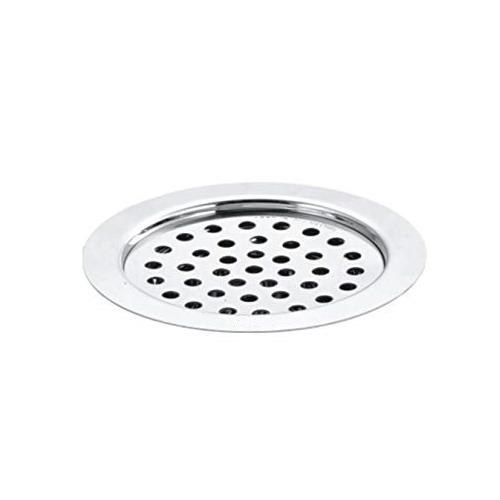 SS Drain Round Shape Jali With Frame, 4 Inch