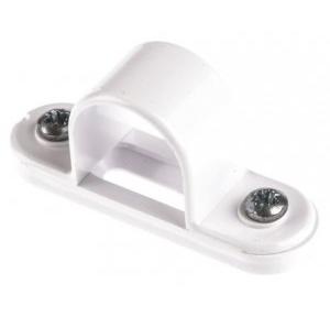 PVC White Saddle Clamp With Base, 25mm (Pack of 100)