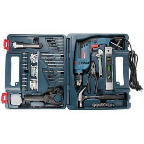 Bosch GSB10RE Drill Machine Tool Kit, 600 W, 2600 rpm, 100 pcs