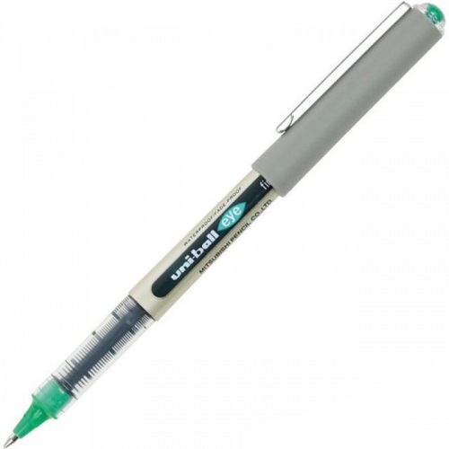 Uniball Eye Fine Roller Pen, Stainless Steel Tip, 0.7mm, Green UB 157