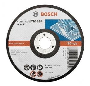 Bosch Cutting Wheel, 105 x 1.2 x 16 mm, Grade: A 60 N BF, 412