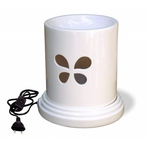 Iris Electrical Fragrances Ceramic Vaporizer Lamp, 15x12x16.5 cm (White), INFV0255