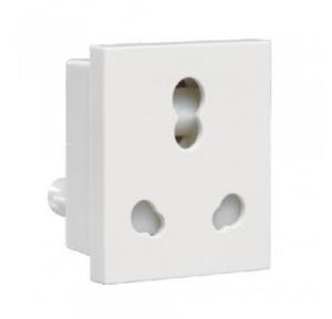 Crabtree Athena 6-16 A 3 Pin Combined Shuttered Socket, ACAKCXW163