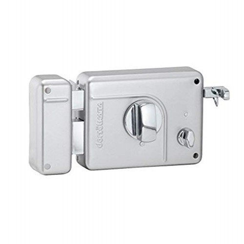 Dorset Smart Rim Lock Night Latch Key and Knob (Platina), SM 101