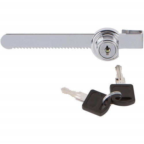 Sliding Glass Door Ratchet Lock with Chrome Finish