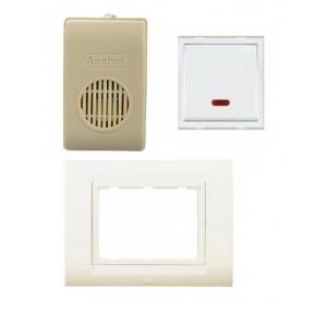 Anchor Roma Surface Pilot Buzzer Door Bell With Switch and Plate