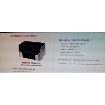 Antiva Coilmaster Electrical Punch & Coil Insert Binding Machine For A4 Sheet, 44 Hole