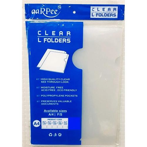 Aarpee Clear L Folder File, A4 Size, 200 gsm (Pack of 20 Pcs)