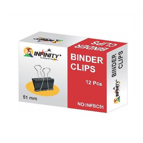 Infinity Binder Clips 51mm Pack Of 12 Pcs