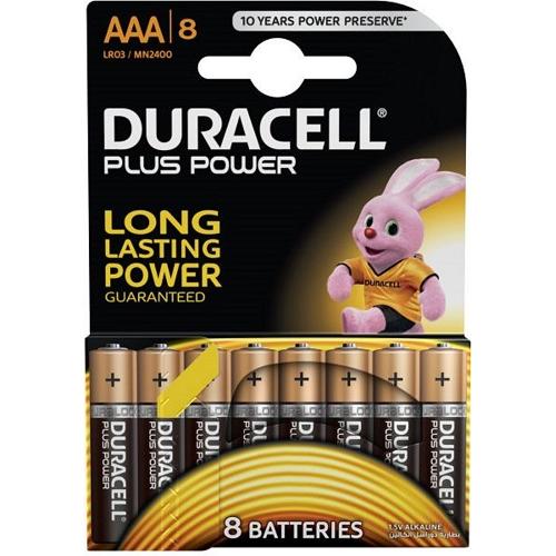 Duracell AAA Alkaline Battery (Pack of 8)