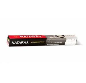 Nataraj 621 Plastic Scale 30cm, Transparent (Pack of 10)