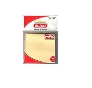 Desmat Sticky Note Pad, 3x4 Inch (100 Sheets)