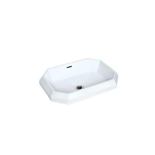 Jaquar Fonte Square Counter Top Basin 570x420x180 mm, FNS-WHT-40601