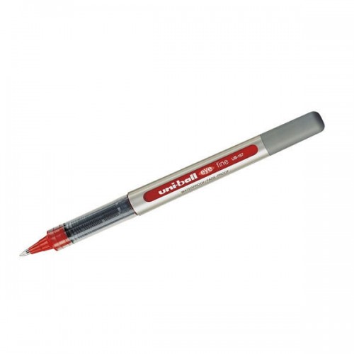 Uniball Eye Fine Roller Pen, Stainless Steel Tip, 0.7mm, Red UB 157