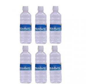Pearlpet Water Bottle Transparent, 500ml (Pack of 6 Pcs)