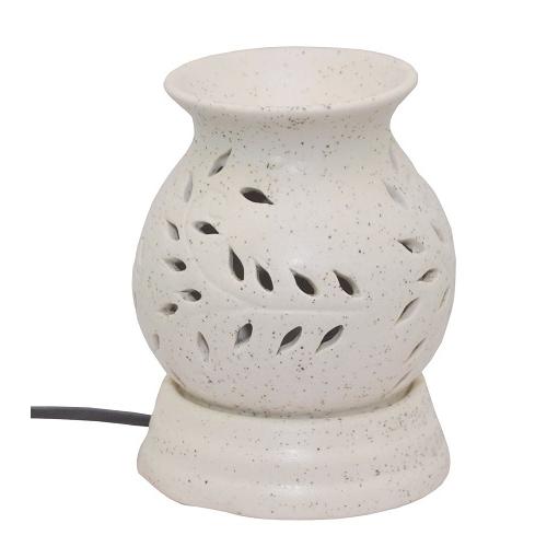 FnP Ethnic Electric Aroma Diffuser Round Shape Burner (White)